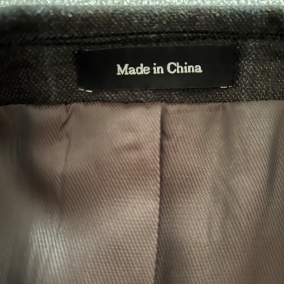 Pronto Uomu Platinum Brown Plaid 2 Button Sport Coat Blazer, Size 44R - Picture 10 of 11